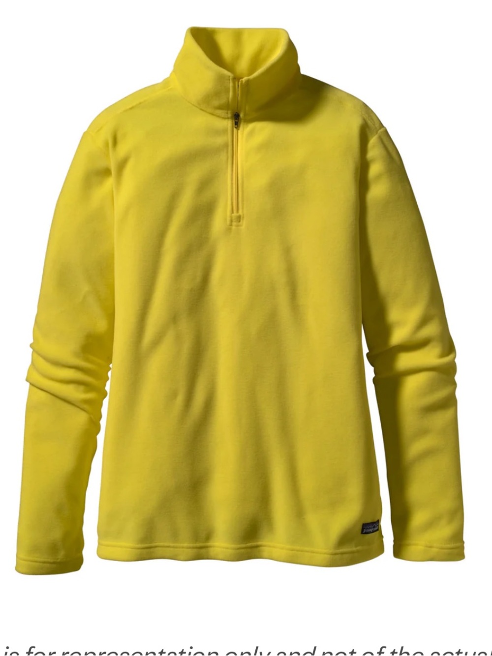 PATAGONIA WOMENS PULLOVER QUARTER ZIP FLEECE BRIGHT YELLOW SIZE LARGE